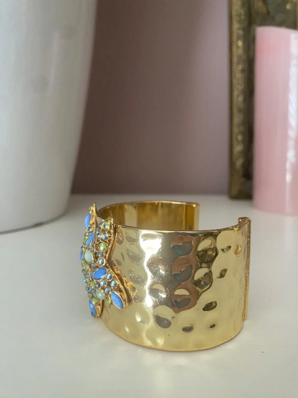 Lilly Pulitzer Gold Hammered Starfish Bangle Bracelet